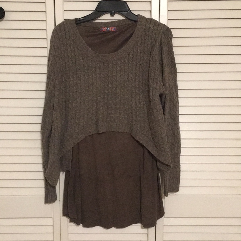 Sweater overlay tunic
